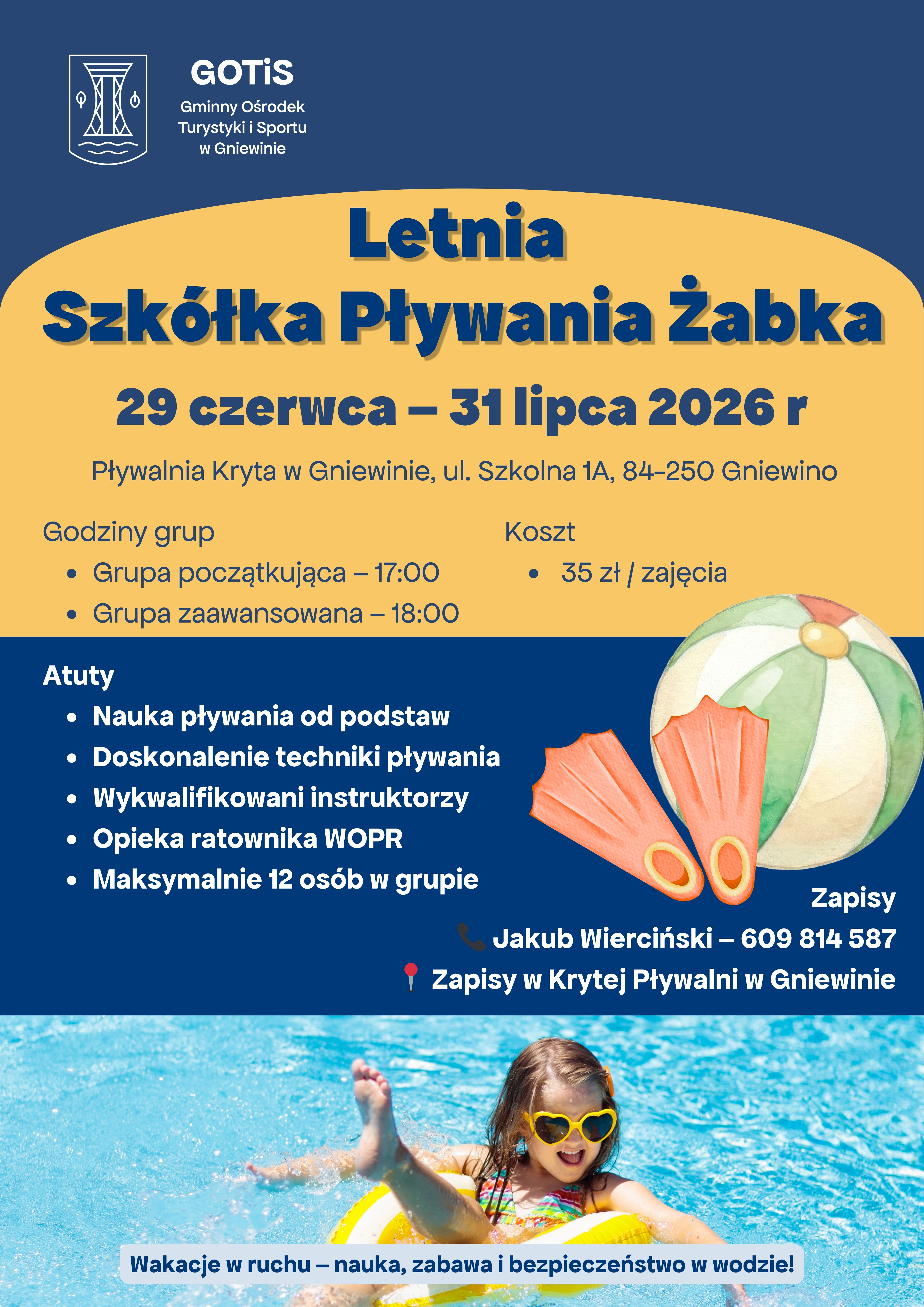letnia szk&oacute;łka pływania żabka
